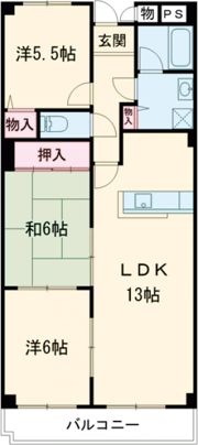 フェルザ南茨木の間取り画像