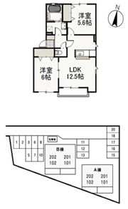 ファミール Bの間取り画像