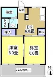 コーポリバーサイドⅡの間取り画像