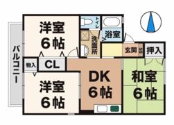 谷口ハイツの間取り画像