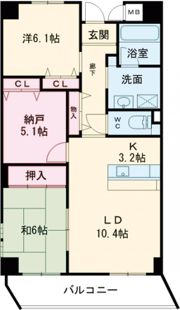 グレンエデン北谷の間取り画像