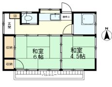 大楽寺貸家 5号棟の間取り画像