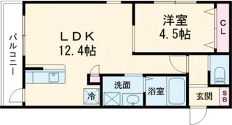 HCフラッツ国玉ガーデンⅠの間取り画像