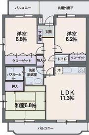 エルミタージュ香貫の間取り画像