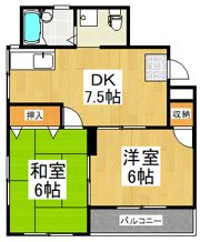 ハイツ遊歩道の間取り画像