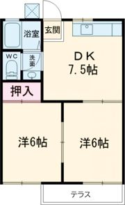 タウニー垣鼻A棟の間取り画像