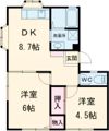 レスポワールⅡの間取り画像