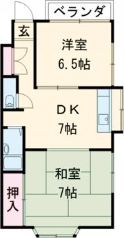 FコーポⅡの間取り画像