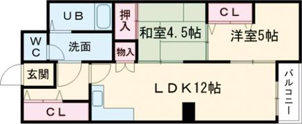 ロイヤルハイツ太寺の間取り画像