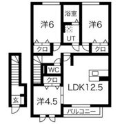 メナス二上・シエラ二上 (メナス二上)の間取り画像