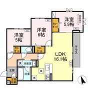 D-ROOM 分梅の間取り画像