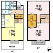 大府市半月町貸家の間取り画像