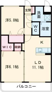 メゾンドフルールの間取り画像