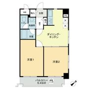 ライオンズマンション鵜の木駅前の間取り画像
