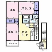 レインボーハイツAの間取り画像