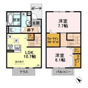 ソルシエル Bの間取り画像