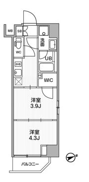SYFORME浅草Ⅱの間取り画像