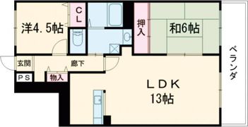 ハピネス北条の間取り画像