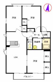 Kフラット C棟の間取り画像