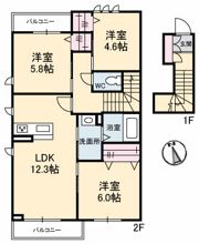 フェリーチェガーデン B棟の間取り画像