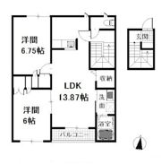 ウエスト・ベルジュ Cの間取り画像