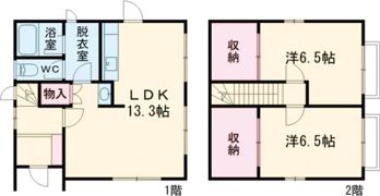 白根日の出町貸家の間取り画像