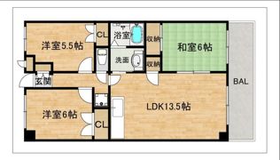 ハイツ桃山の間取り画像