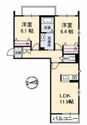 グランベレオ三吉 B棟の間取り画像