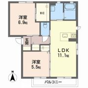 リッツハウス土居田 A棟の間取り画像