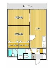スカイコートけんとく町の間取り画像