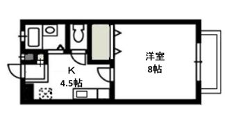 メープル湊 Aの間取り画像