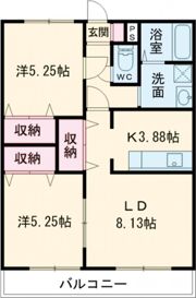 ムーンローズの間取り画像