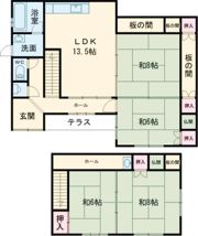 池尻町戸建の間取り画像