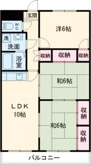 エストレア皆春Ⅱの間取り画像