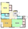 H様貸家 2DKの間取り画像