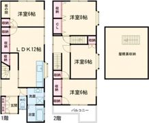 古市戸建ての間取り画像