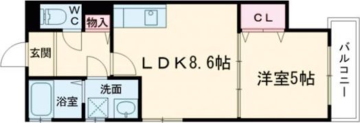 クリエオーレ上野口Ⅱの間取り画像