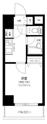 パレステュディオ飯田橋の間取り画像