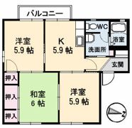 ディアス飛鳥 A棟の間取り画像