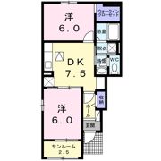 ハピネス2の間取り画像