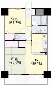 ライオンズマンション岡山南の間取り画像