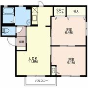 ビスタ中央 Aの間取り画像