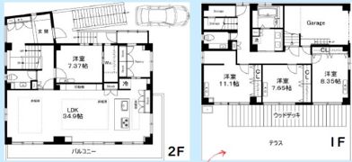 代沢3丁目戸建の間取り画像