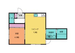 アンソレイユ原町の間取り画像