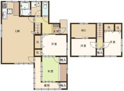 御津町釜屋戸建の間取り画像