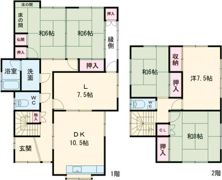 加古川市上荘町都台1丁目貸家の間取り画像