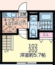 アバーロ淵野辺の間取り画像