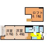 メサージュ八反の間取り画像
