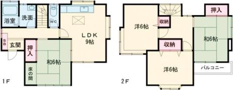 青梅貸家の間取り画像