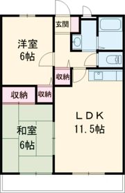 オレンジハイツ Bの間取り画像